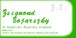 zsigmond bojarszky business card